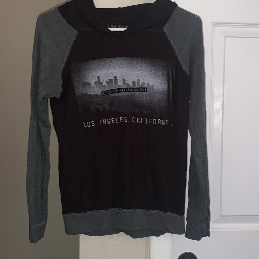 Black Grey Hoodie Shirt